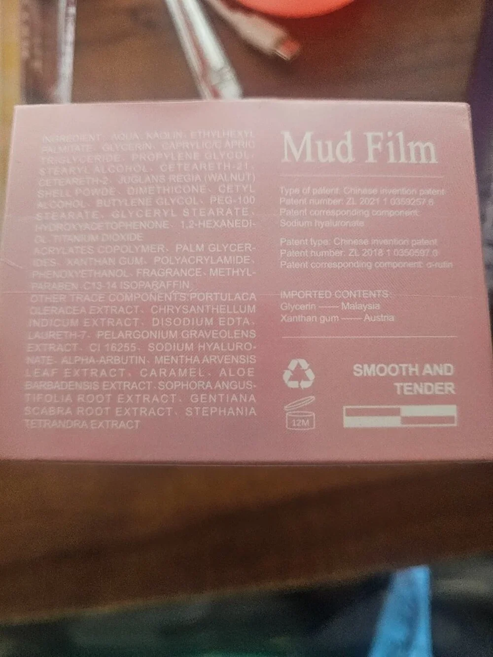 MUD FILM Smooth & Tender Facial Mask- Pink Box 180g